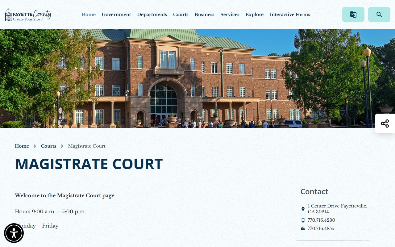 Fayette County arrest records and court charges after arrest through Magistrate Court
