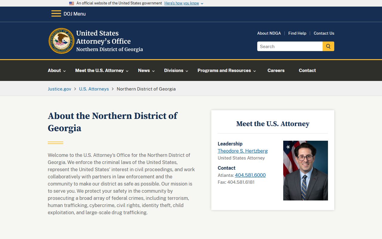 Fayette County criminal court records and U.S. Attorney Northern District of Georgia source