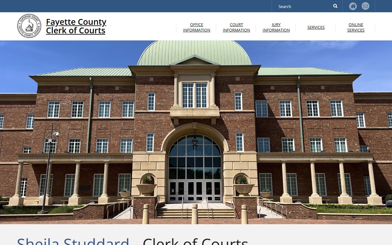 Fayette County court records Clerk of Courts homepage