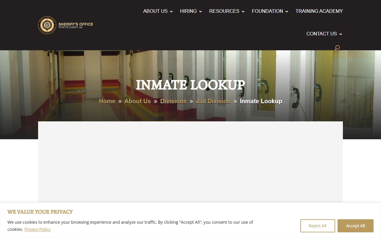 Fayette County inmate records official sheriff inmate lookup